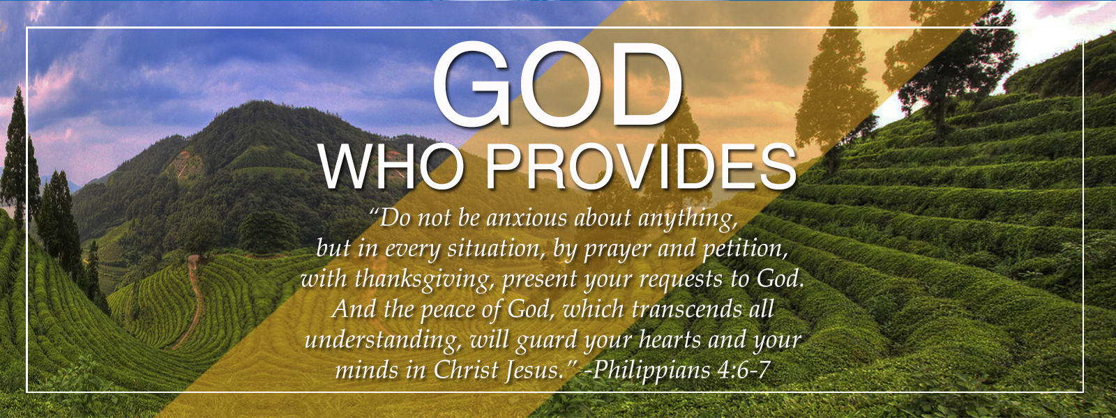 he has given us the ultimate provision in the person of