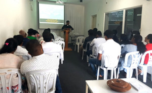 A few new believers gather together every Sunday morning at the Colombo city church plant.